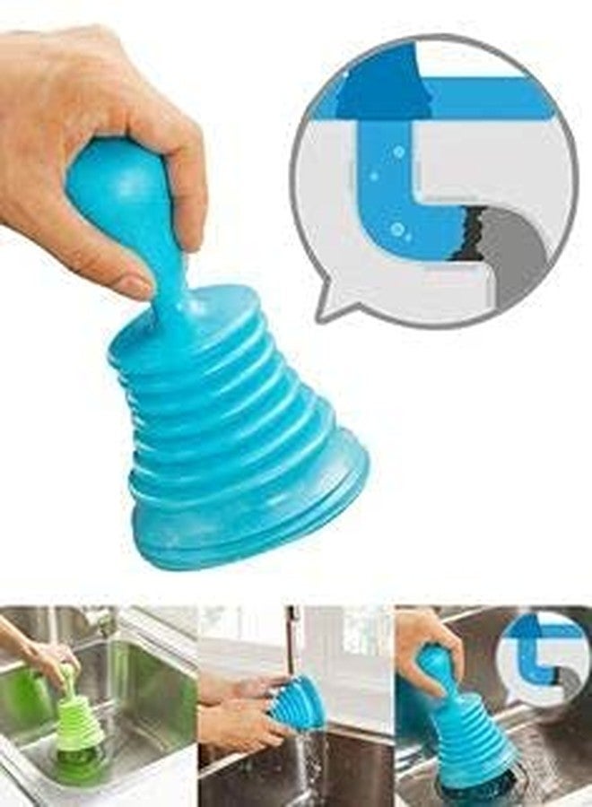 KIDINGTON Sink Plunger Small Force Pump Silicone Vacuum Sink Blockage Drain Blaster Pump Plunger Sink Blockage Cleaning Tool Drain Pack of 1 (Multi Color) - Image 2